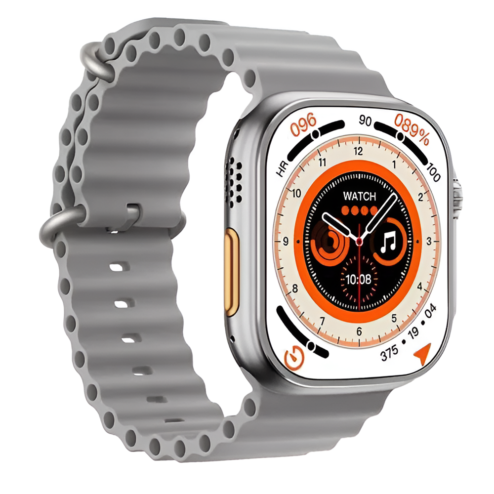 Умные часы Charome Smart Watch HD Call T8s Ultra Max, с двумя ремешками, серебристого цвета. [2]