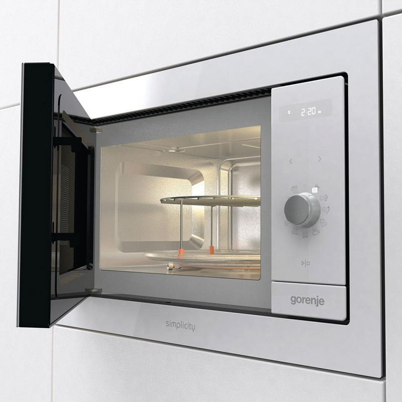 Cuptor cu microunde incorporabil Gorenje BM235G1SYW, 23L, Grill, Alb [4]
