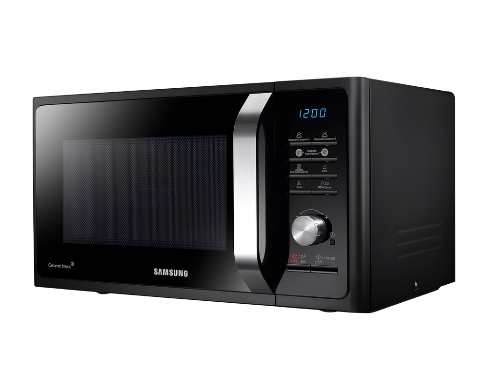 Микроволновая печь Samsung MG23F301TAK/OL, 23Л, Гриль, 800Вт, Черная [3]