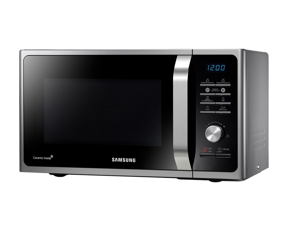 Микроволновая печь Samsung MG23F301TAS/OL, 23Л, Гриль, 800Вт, Нержавейка [2]