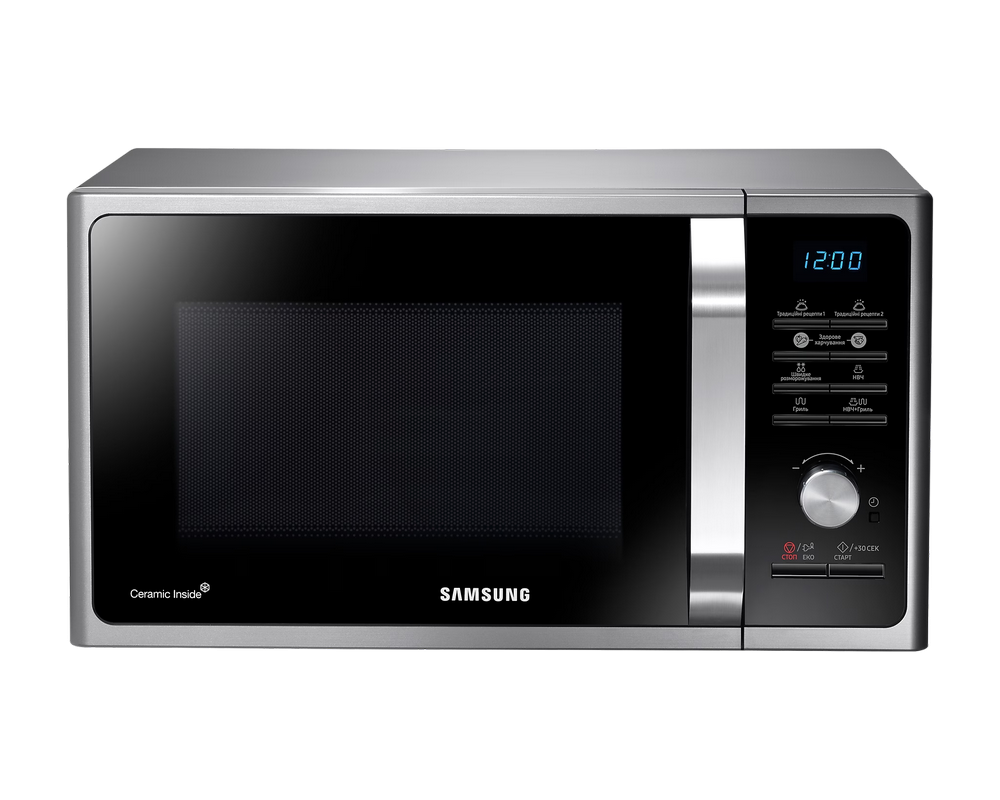 Микроволновая печь Samsung MG23F301TAS/OL, 23Л, Гриль, 800Вт, Нержавейка [1]