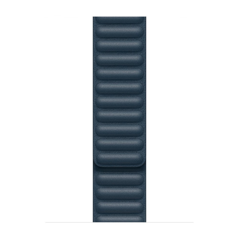 Кожаный ремешок для Apple Watch 38/40/41 мм M/L синего цвета [3]