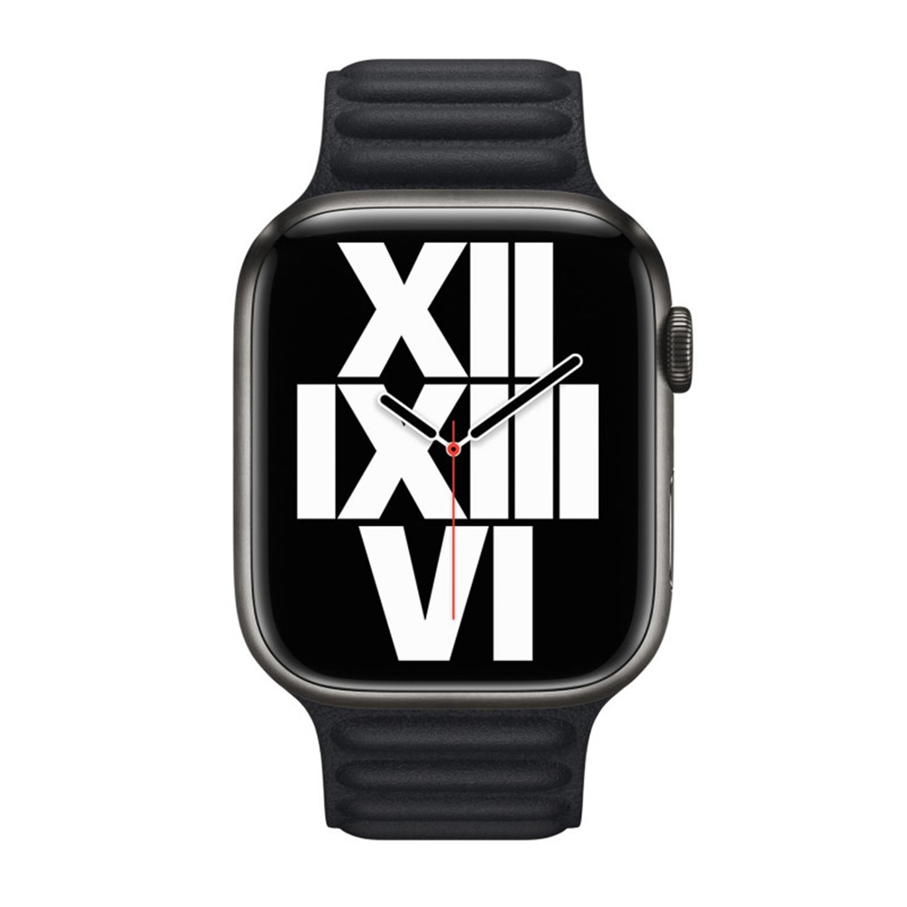 Кожаный ремешок для Apple Watch 38/40/41 мм M/L Черный [2]