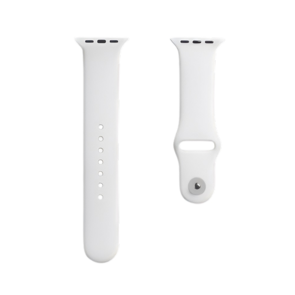 Силиконовый ремешок для часов Apple Watch 38/40/41 мм M/L белого цвета. [1]
