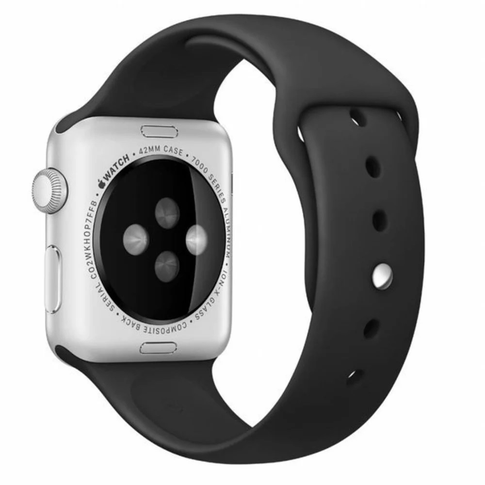 Silicon Apple Watch Strap 38/40/41mm M/L Black [2]