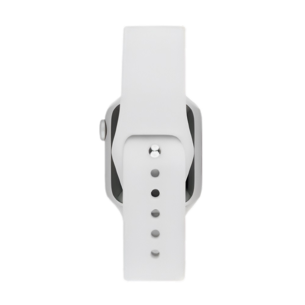 Силиконовый ремешок для Apple Watch 42/44/45 мм M/L белого цвета [2]