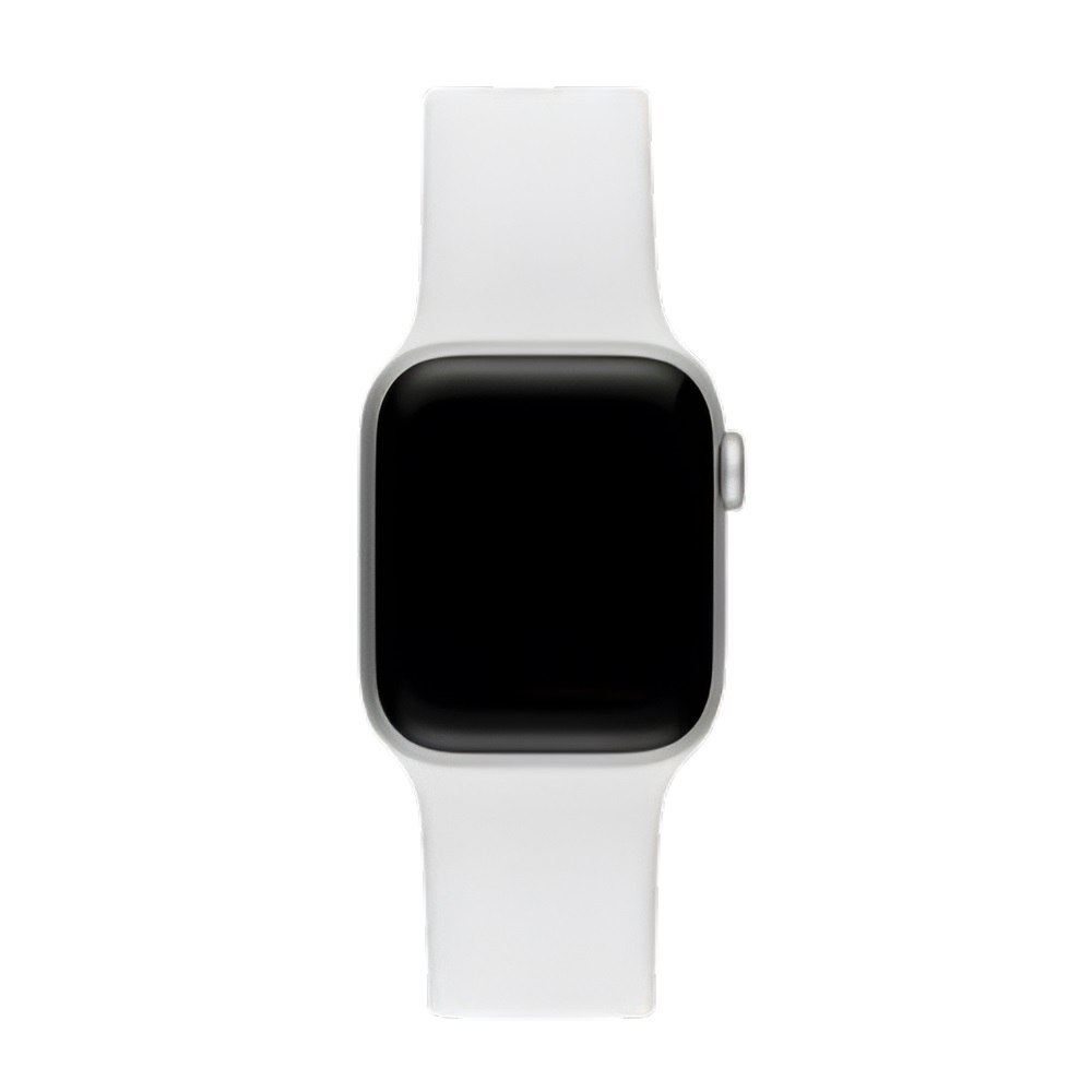 Силиконовый ремешок для Apple Watch 42/44/45 мм M/L белого цвета [3]