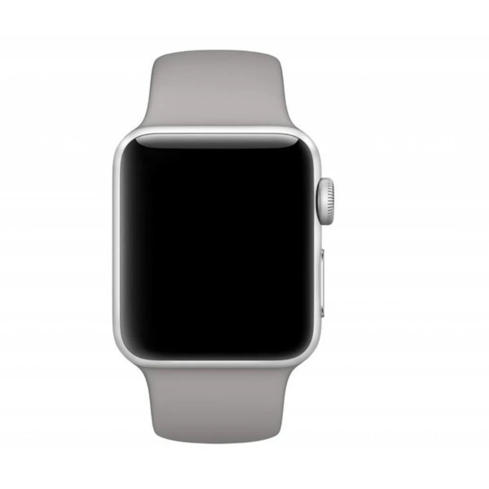 Силиконовый ремешок для Apple Watch 42/44/45 мм M/L серого цвета [3]