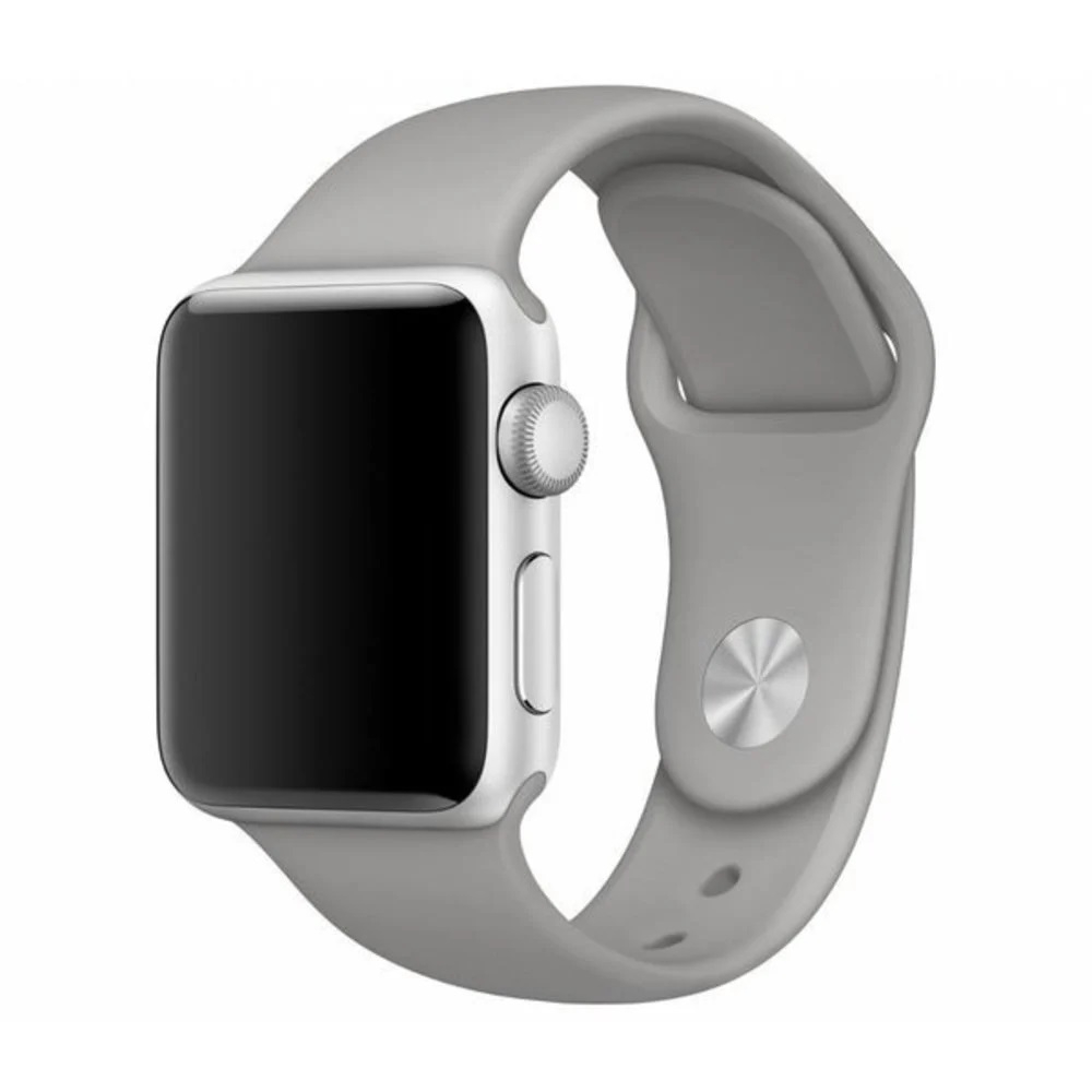 Силиконовый ремешок для Apple Watch 42/44/45 мм M/L серого цвета [2]