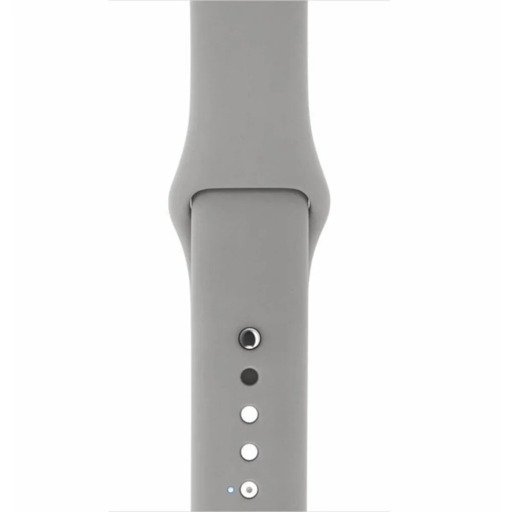 Силиконовый ремешок для Apple Watch 42/44/45 мм M/L серого цвета [1]