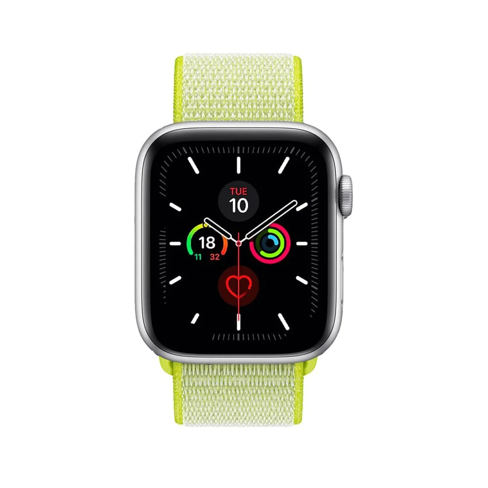 Ремешок Nylon Loop для Apple Watch 42/44/45 мм в ярко-зеленом цвете. [3]