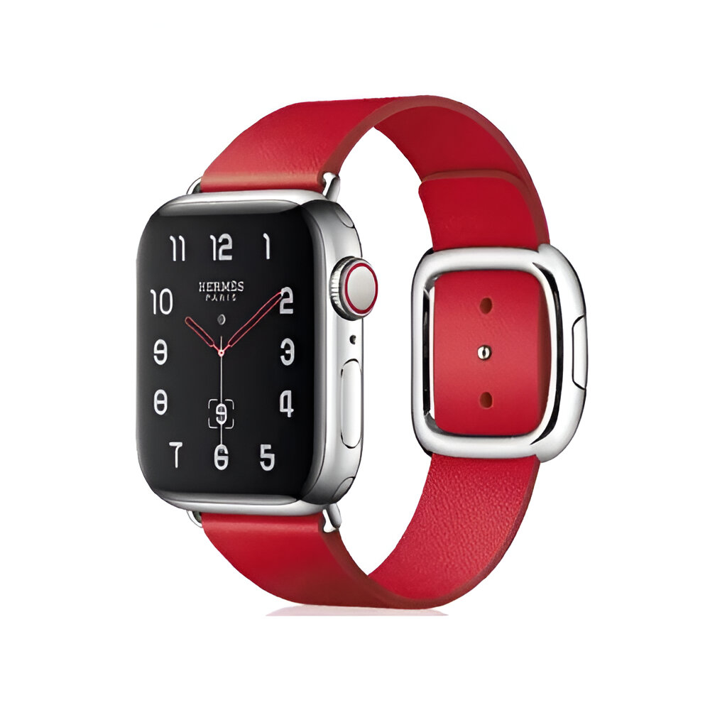 VPG Tethys Series Real Leather iWatch Strap 38/40/41mm Red [1]