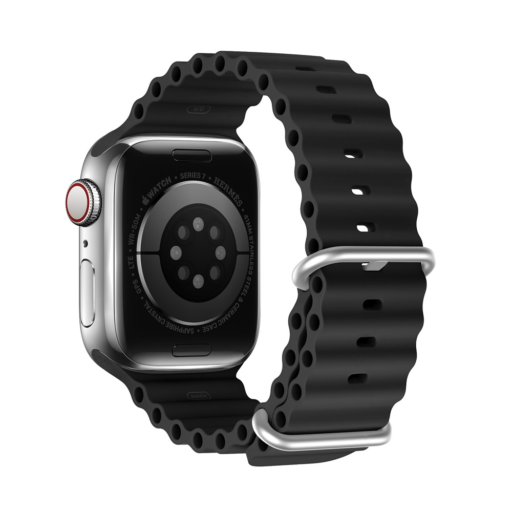 DUX DUCIS Strap Ocean Wave Version Apple Watch 42MM/44MM/45MM, Black [2]