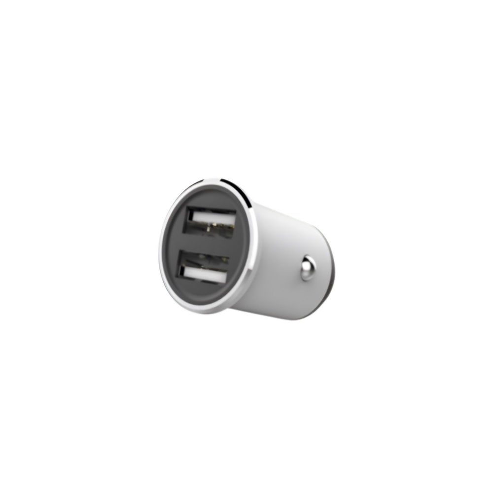 Helmet Car Charger with Lightning Cable 2xUSB 2.4A , Silver [3]