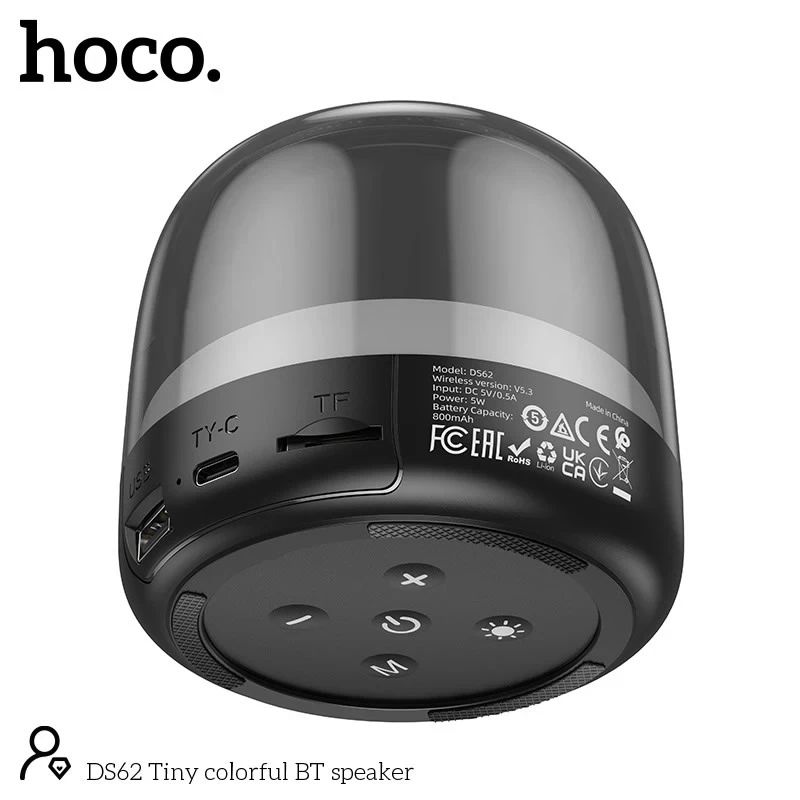 Hoco DS62 Tiny colorful BT speaker black [2]