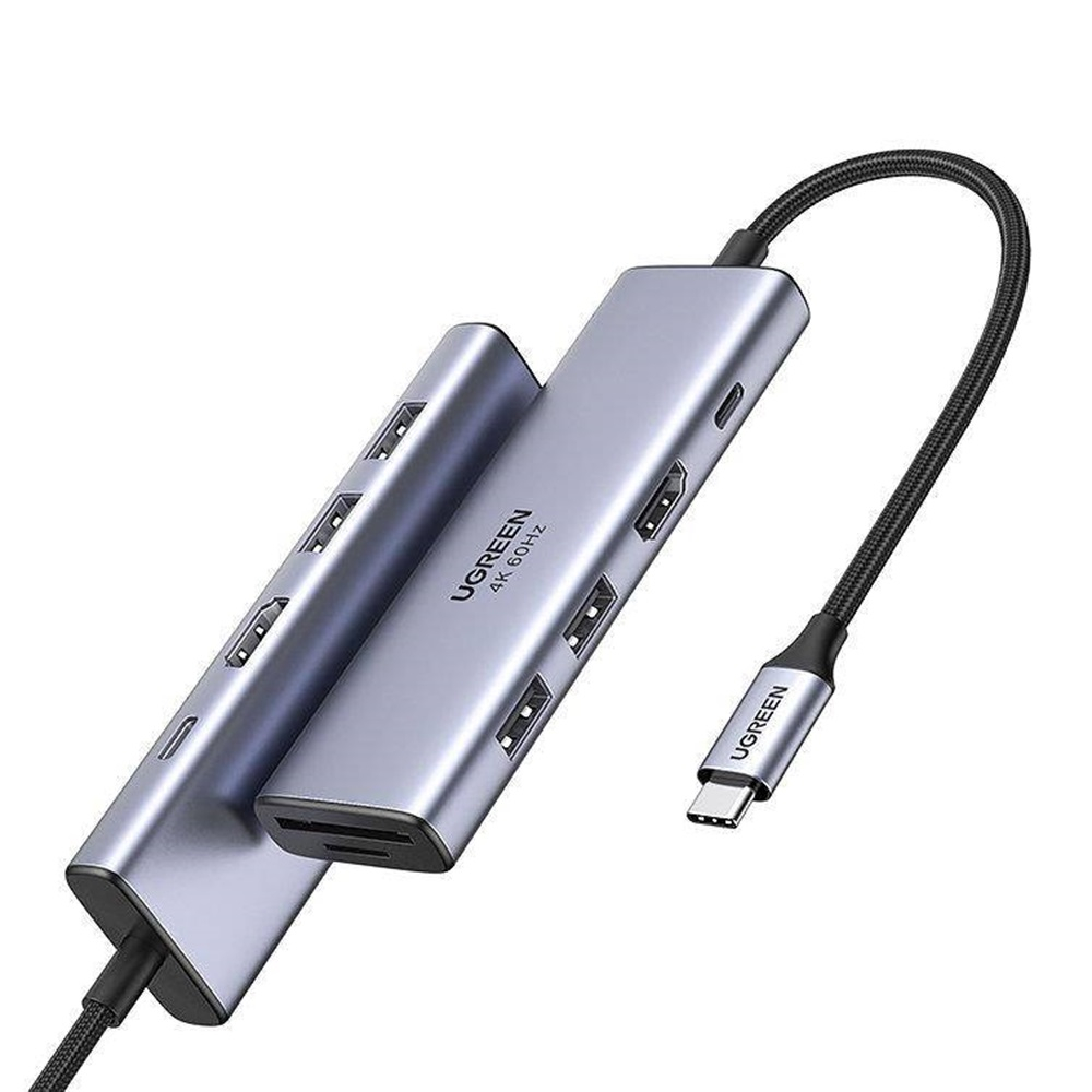 UGREEN HUB 6in1 Type-C 3.0 в 3*USB 3.0 + HDMI + SD/TF CM511, Space Gray UGREEN HUB 6in1 Type-C 3.0 на 3*USB 3.0 + HDMI + SD/TF CM511, Space Gray [2]