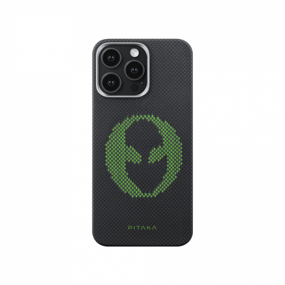 Husa Pitaka pentru iPhone 15 pro max Aries Tactile Woven Alien [1]