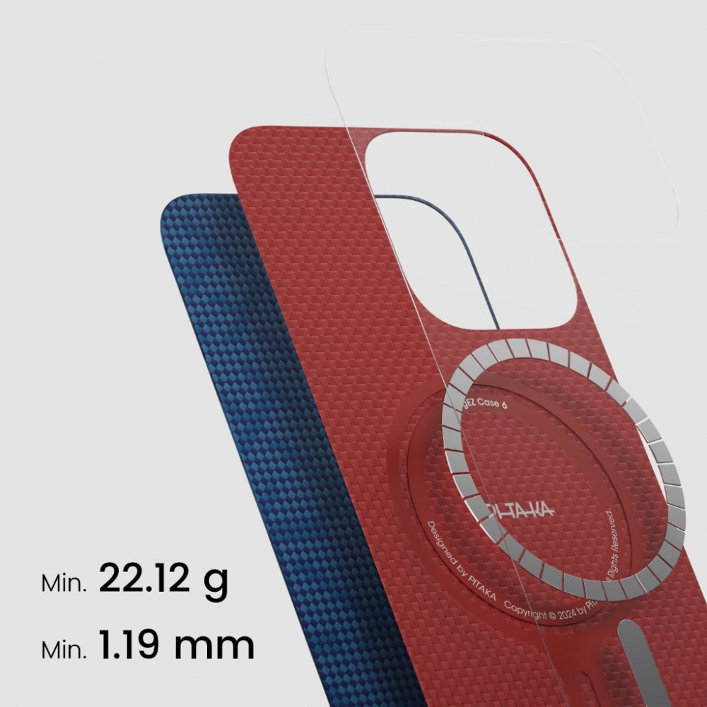 Husa PITAKA pentru iPhone 16 Pro max Monogram-Dark Blue Tactile Woven Case [7]