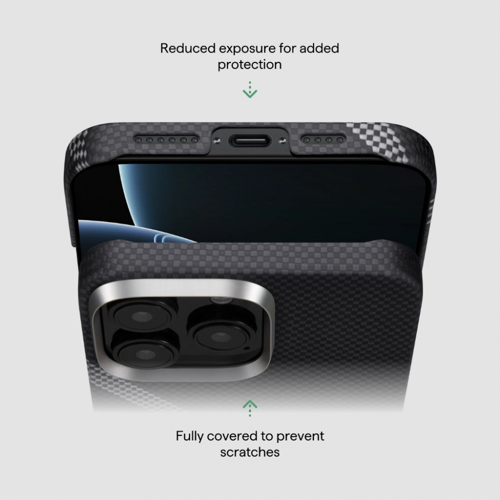 Husa PITAKA pentru iPhone 16 Pro max Re-TROS Rebuilding Tactile Woven Case [18]