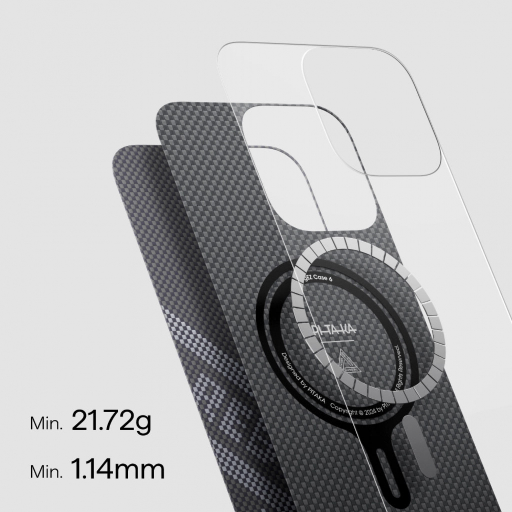 Husa PITAKA pentru iPhone 16 Pro max Re-TROS Rebuilding Tactile Woven Case [9]