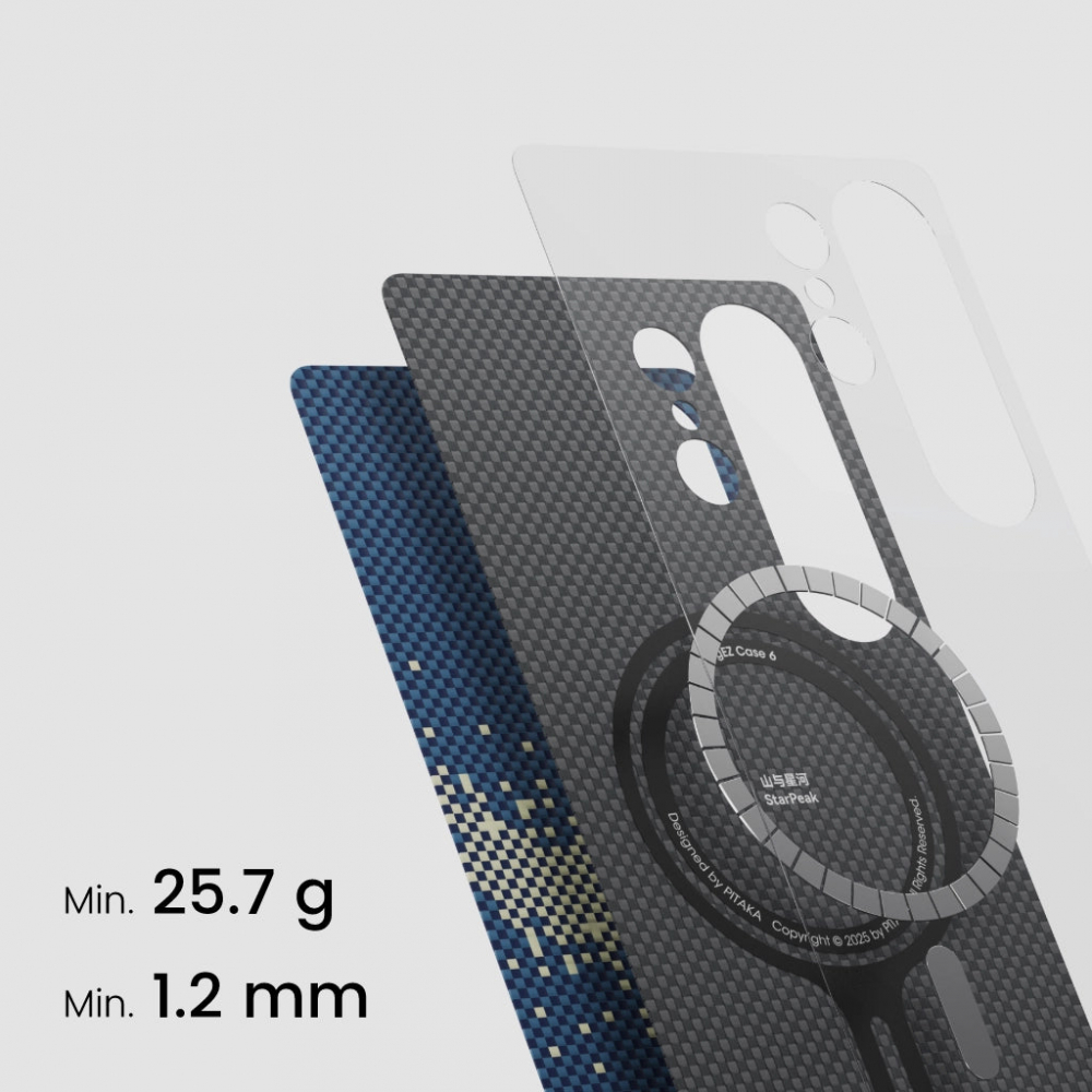 Чехол Pitaka StarPeak Tactile Woven case Samsung  S25 ultra Milky way galaxy  [4]