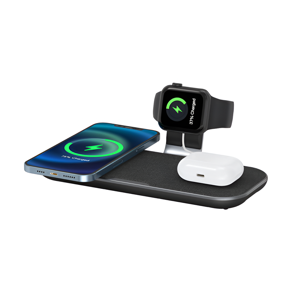 WIWU Wireless Charger 3 in 1 Power Air, Black [3]