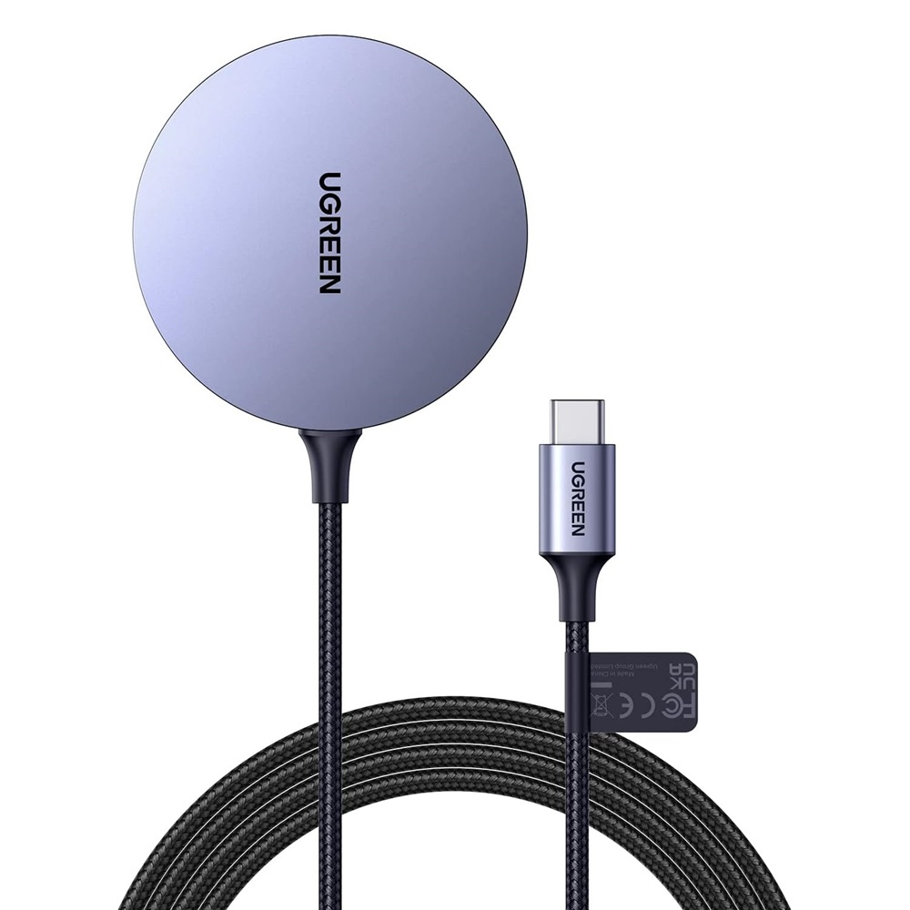 UGREEN Wireless Magnetic Charger for iPhone 15W CD245, Grey [1]