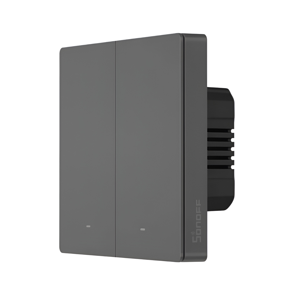 Sonoff Умный настенный выключатель SwitchMan M5 2 Gang EU Wi-Fi, Dim Gray (M5-2C-86) (Neutral Wire) [1]
