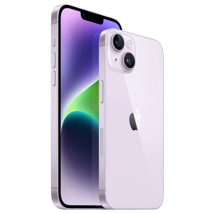 Telefon Apple iPhone 14, 128GB Purple MD Diagonala ecranului: 6,1 ", Rezolutia ecranului: 2532x1170, Max. Rezoluția camerei: 12 MP, Cameră frontală: 12 MP, Capacitate acumulator: 3279 mAh, Chipset: Apple A15 Bionic, Platformă software: iOS, Grad de protecție: IP68 rezistent la praf/apă, [7]