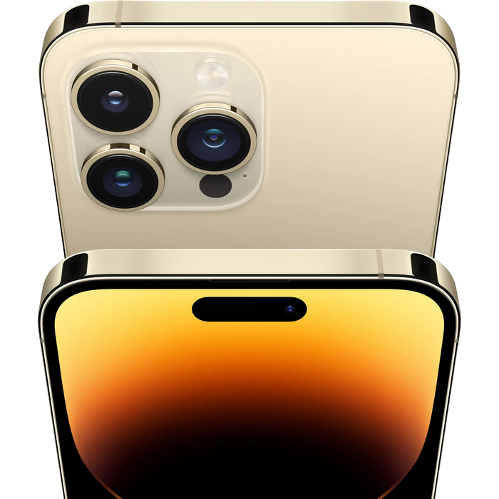 Telefon Apple iPhone 14 Pro, 1TB Gold MD Diagonala ecranului: 6,1 ", Rezolutia ecranului: 2556x1179, Max. Rezoluția camerei: 48 MP, Cameră frontală: 12 MP, Capacitate acumulator: 3200 mAh, Chipset: Apple A16 Bionic, Platformă software: iOS, Grad de protecție: IP68 rezistent la praf/apă, [11]