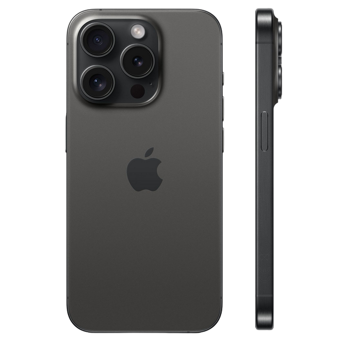Telefon Apple iPhone 15 Pro, 128GB Black Titanium MD Diagonala ecranului: 6,1 ", Rezolutia ecranului: 2556x1179, Max. Rezoluția camerei: 48 MP, Cameră frontală: 12 MP, Chipset: Apple A17 Pro (3 nm), Platformă software: iOS, Grad de protecție: IP68 rezistent la praf/apă, [3]