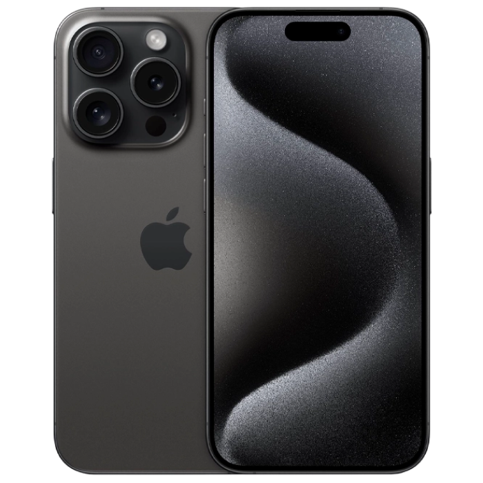 Telefon Apple iPhone 15 Pro, 256GB Black Titanium MD Diagonala ecranului: 6,1 ", Rezolutia ecranului: 2556x1179, Max. Rezoluția camerei: 48 MP, Cameră frontală: 12 MP, Chipset: Apple A17 Pro (3 nm), Platformă software: iOS, Grad de protecție: IP68 rezistent la praf/apă, [7]