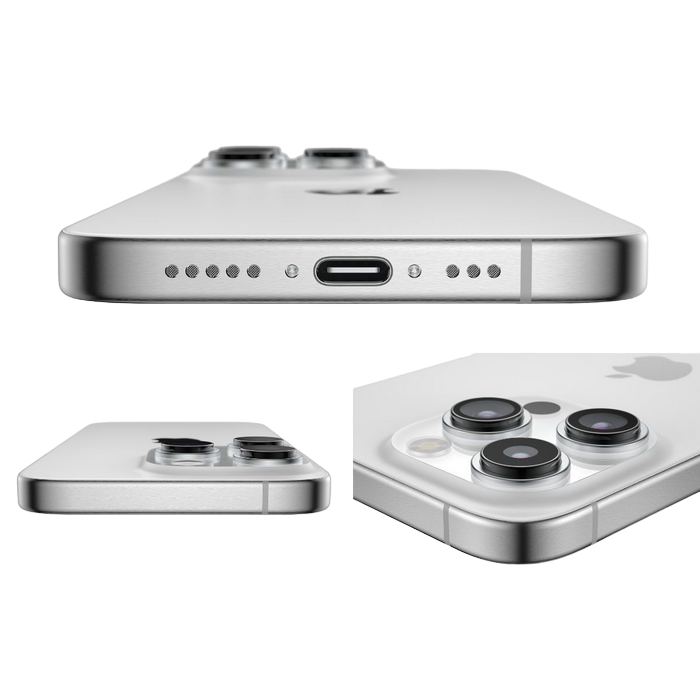 Telefon Apple iPhone 15 Pro, 512GB White Titanium MD Diagonala ecranului: 6,1 ", Rezolutia ecranului: 2556x1179, Max. Rezoluția camerei: 48 MP, Cameră frontală: 12 MP, Chipset: Apple A17 Pro (3 nm), Platformă software: iOS, Grad de protecție: IP68 rezistent la praf/apă, [7]