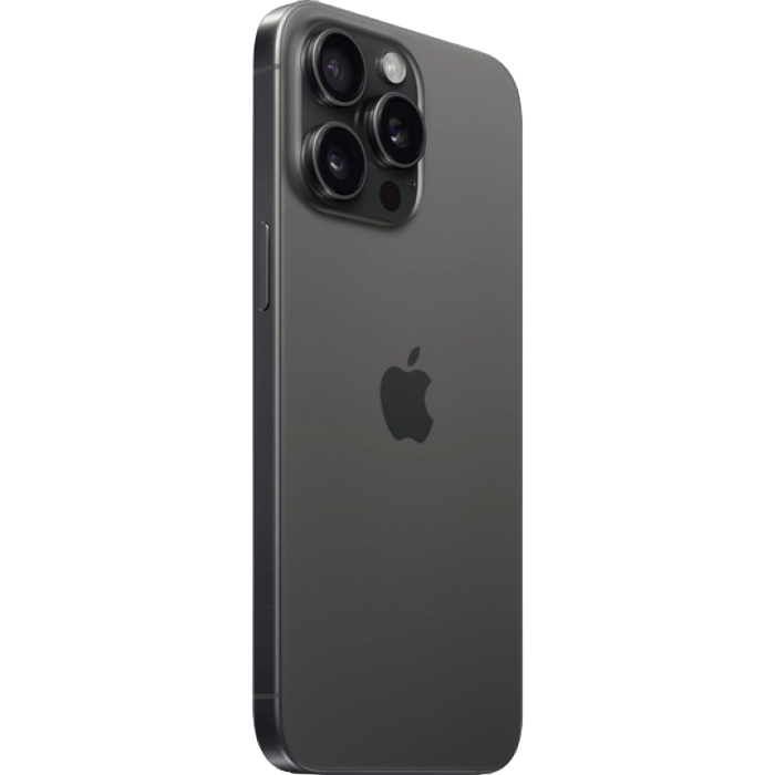 Telefon Apple iPhone 15 Pro Max, 256GB Black Titanium MD Diagonala ecranului: 6,7 ", Rezolutia ecranului: 2796x1290, Max. Rezoluția camerei: 48 MP, Cameră frontală: 12 MP, Chipset: Apple A17 Pro (3 nm), Platformă software: iOS, Grad de protecție: IP68 rezistent la praf/apă, [6]