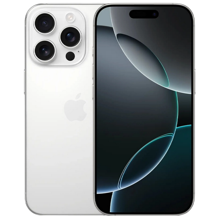Telefon Apple iPhone 16 Pro 256GB White Titanium MD Diagonala ecranului: 6,3 ", Rezolutia ecranului: 1206 x 2622, Max. Rezoluția camerei: 48 MP, Cameră frontală: 12 MP, Chipset: Apple A18 Pro (3 nm), Platformă software: iOS, Grad de protecție: IP68 rezistent la praf/apă, [4]