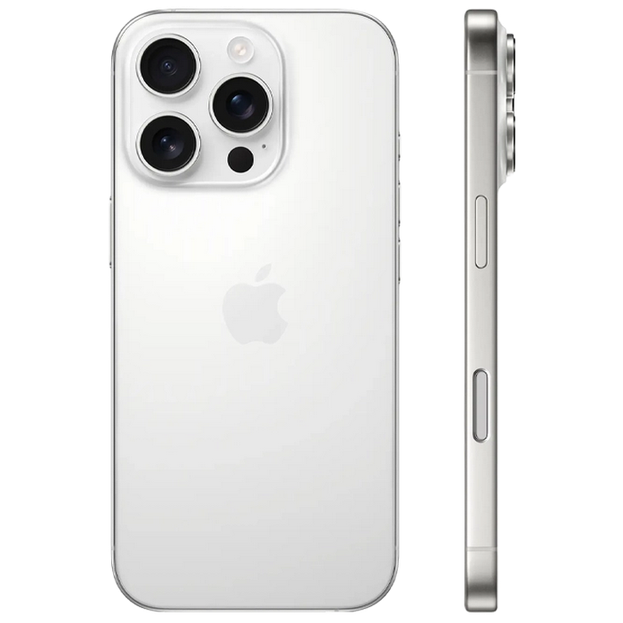Telefon Apple iPhone 16 Pro 256GB White Titanium MD Diagonala ecranului: 6,3 ", Rezolutia ecranului: 1206 x 2622, Max. Rezoluția camerei: 48 MP, Cameră frontală: 12 MP, Chipset: Apple A18 Pro (3 nm), Platformă software: iOS, Grad de protecție: IP68 rezistent la praf/apă, [1]
