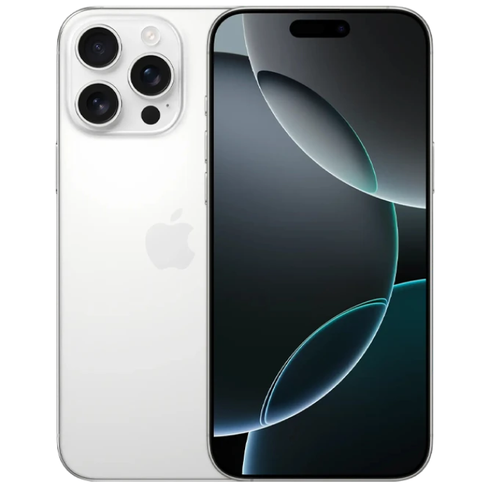 Telefon Apple iPhone 16 Pro Max 1TB White Titanium MD Diagonala ecranului: 6,9 ", Rezolutia ecranului: 1320 x 2868, Max. Rezoluția camerei: 48 MP, Cameră frontală: 12 MP, Chipset: Apple A18 (3 nm), Platformă software: iOS, Grad de protecție: IP67 rezistent la praf/apă, [3]