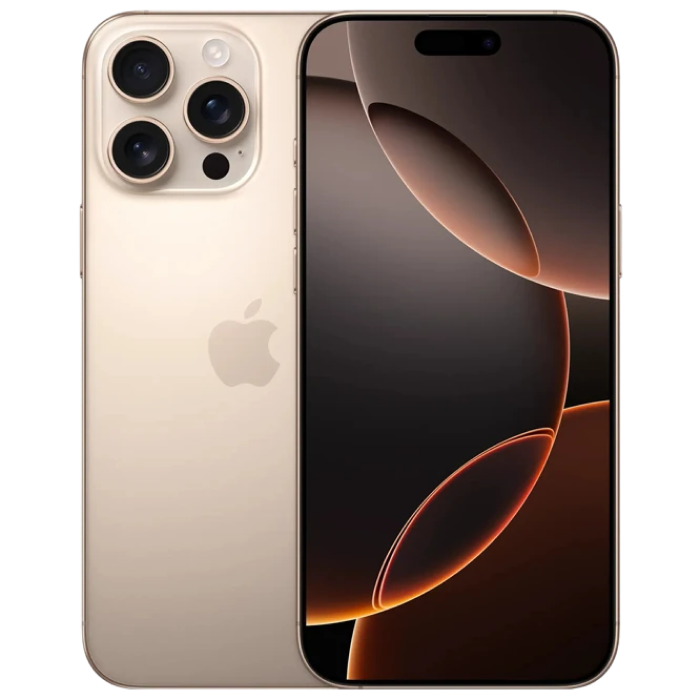 Телефон Apple iPhone 16 Pro Max, 256GB Desert Titanium MD Diagonala ecranului: 6,9 ", Rezolutia ecranului: 1320 x 2868, Max. Rezoluția camerei: 48 MP, Cameră frontală: 12 MP, Chipset: Apple A18 (3 nm), Platformă software: iOS, Grad de protecție: IP67 rezistent la praf/apă, [1]
