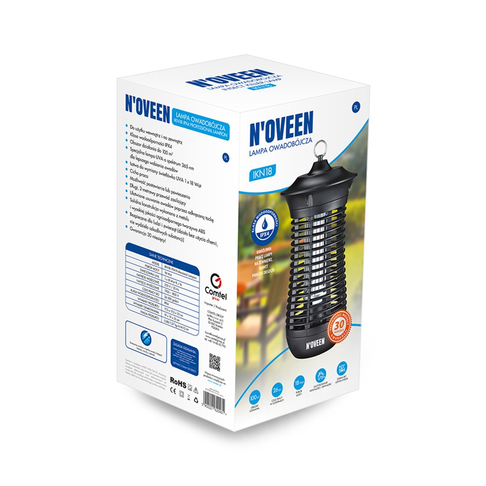 NOVEEN Insect killer lamp IKN18 IPX4 professional lampion, area up to 100 m2 [2]