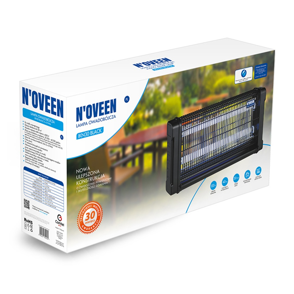 NOVEEN Insect killer lamp IKN30 2x15 Wat Black, area up to 120 m2 [3]