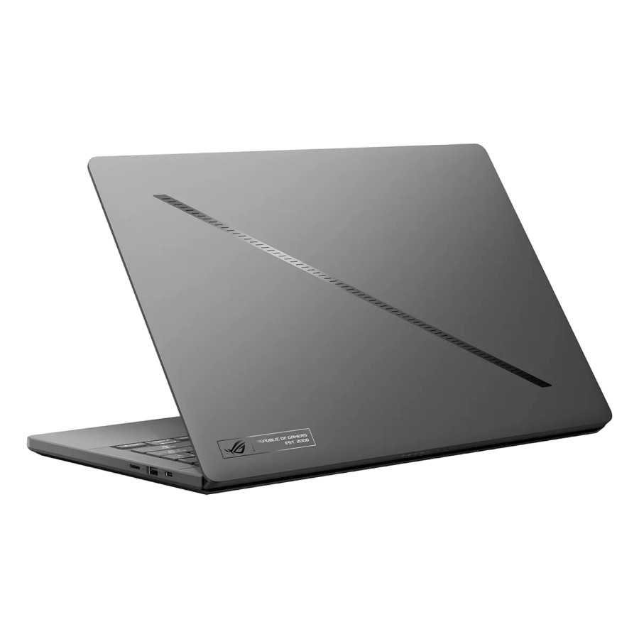 Ноутбук ASUS 14.0" ROG Zephyrus G14 GA403UV Gray - Ryzen 9 8945HS 32Gb 1Tb 14.0" OLED 3K (2880x1800) 120Hz Glare, AMD Ryzen 9 8945HS (8x Core, 4.0GHz - 5.2GHz, 16Mb), 32Gb (2x 16Gb onboard) LPDDR5X, 1Tb PCIE, GeForce RTX 4060 8Gb, HDMI, 802.11ax, Bluetooth, 1x USB4, 1x USB-C DP, 2x USB-A, Card Reader, IR FHD Webcam, No OS, 4-cell 73Wh Battery, Illuminated Keyboard, 1.5kg, Eclipse Gray [6]