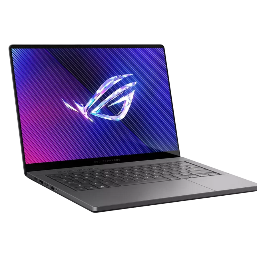 Ноутбук ASUS 14.0" ROG Zephyrus G14 GA403UV Gray - Ryzen 9 8945HS 32Gb 1Tb 14.0" OLED 3K (2880x1800) 120Hz Glare, AMD Ryzen 9 8945HS (8x Core, 4.0GHz - 5.2GHz, 16Mb), 32Gb (2x 16Gb onboard) LPDDR5X, 1Tb PCIE, GeForce RTX 4060 8Gb, HDMI, 802.11ax, Bluetooth, 1x USB4, 1x USB-C DP, 2x USB-A, Card Reader, IR FHD Webcam, No OS, 4-cell 73Wh Battery, Illuminated Keyboard, 1.5kg, Eclipse Gray [9]