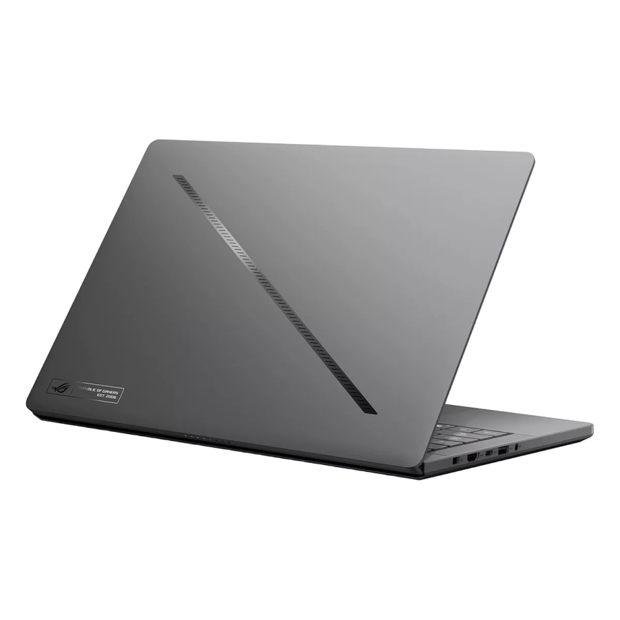 Ноутбук ASUS 14.0" ROG Zephyrus G14 GA403UV Gray - Ryzen 9 8945HS 32Gb 1Tb 14.0" OLED 3K (2880x1800) 120Hz Glare, AMD Ryzen 9 8945HS (8x Core, 4.0GHz - 5.2GHz, 16Mb), 32Gb (2x 16Gb onboard) LPDDR5X, 1Tb PCIE, GeForce RTX 4060 8Gb, HDMI, 802.11ax, Bluetooth, 1x USB4, 1x USB-C DP, 2x USB-A, Card Reader, IR FHD Webcam, No OS, 4-cell 73Wh Battery, Illuminated Keyboard, 1.5kg, Eclipse Gray [5]