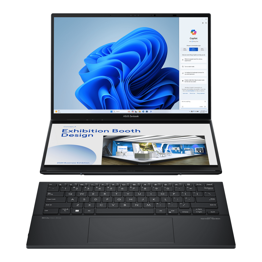 Laptop ASUS 140 Zenbook DUO OLED UX8406CA Gray - Intel Core Ultra 9 285H 32Gb 2Tb Win 11 [6]