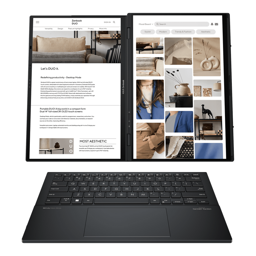 Laptop ASUS 140 Zenbook DUO OLED UX8406CA Gray - Intel Core Ultra 9 285H 32Gb 2Tb Win 11 [5]