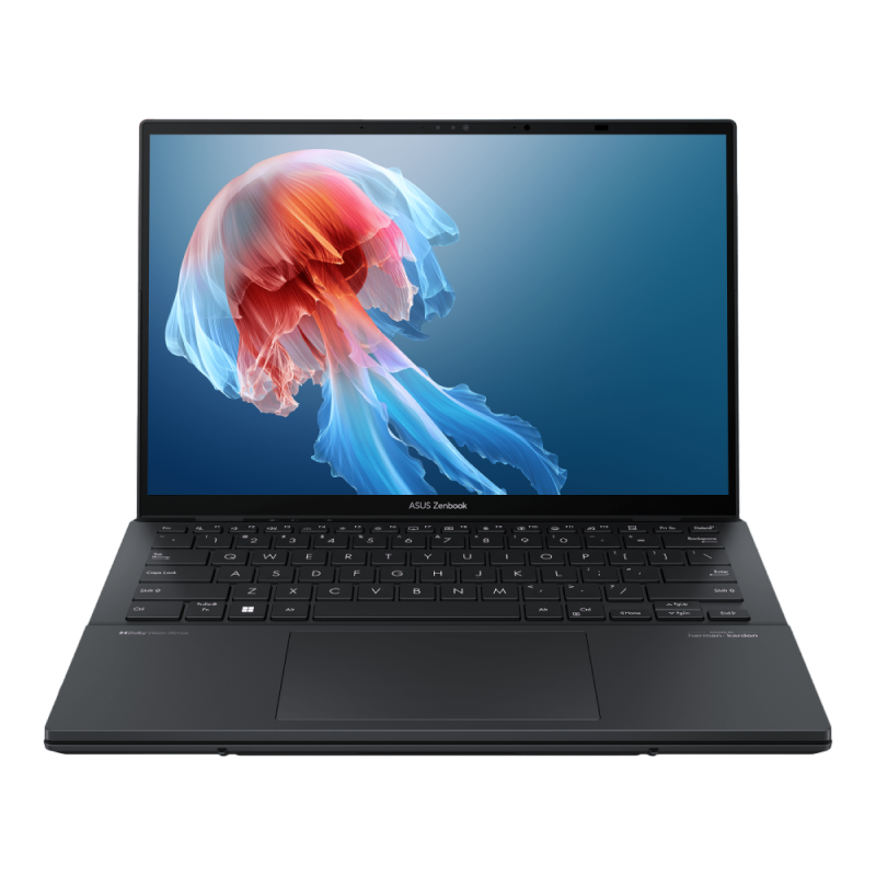 Laptop ASUS 14.0" Zenbook DUO OLED UX8406MA Gray - Core Ultra 9 185H 32Gb 2Tb Win 11 14.0" OLED WUXGA (1920x1200) Touch Glare, Intel Core Ultra 9 185H (16x Core, 6x 5.1GHz, 8x 3.8GHz, 2x 2.5GHz, 24Mb), 32Gb (Onboard) LPDDR5X, 2Tb PCIE, Intel Arc Graphics, HDMI, 802.11ax, Bluetooth, 2x USB-C TB4, 1x USB-A, IR FHD Webcam, Windows 11 Home, 4-cell 75Wh Battery, Soft Keyboard 0.3kg, 1.35kg, Inkwell Gray, Sleeve, ASUS Pen [9]
