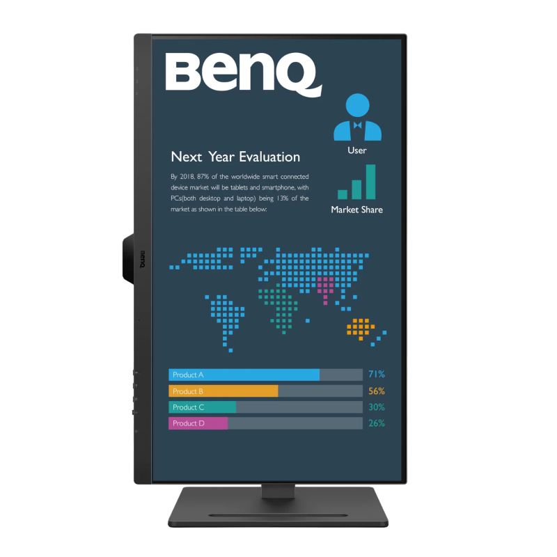 Монитор BenQ 27" BL2790QT, IPS, QHD, 75Гц, USB-C, с динамиками, Pivot, Черный [7]