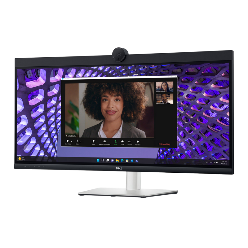 Монитор DELL 34" P3424WEB, Curved IPS, WQHD, USB-C, LAN, с веб-камерой, Черный [5]