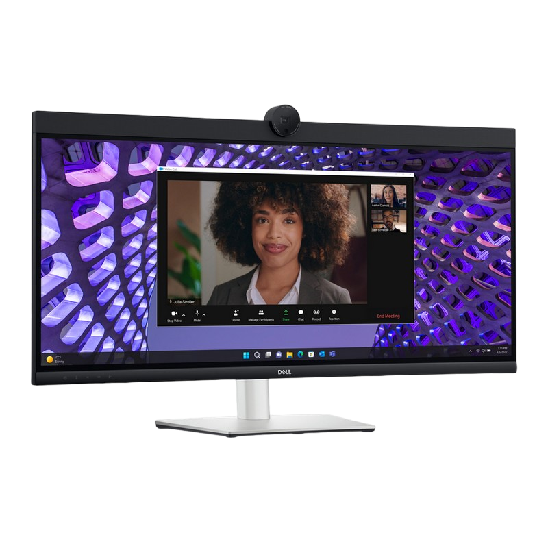 Монитор DELL 34" P3424WEB, Curved IPS, WQHD, USB-C, LAN, с веб-камерой, Черный [4]