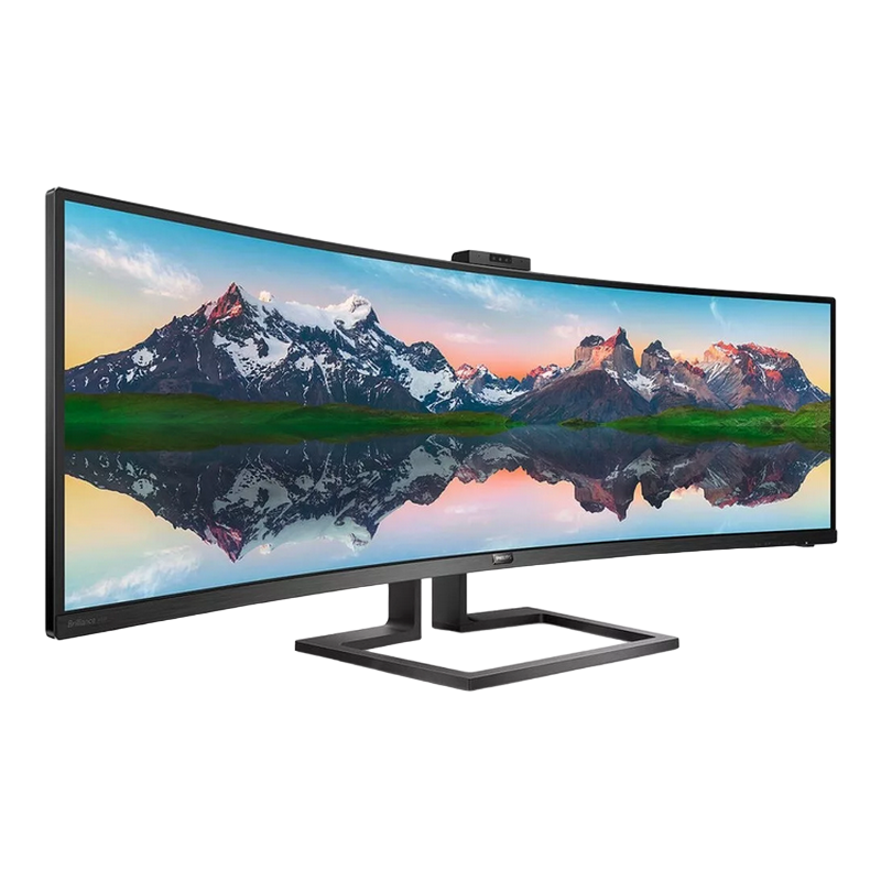 Monitor Business PHILIPS 49" 499P9H, Curved VA, 5120x1440, USB-C, WebCam, Boxe [3]